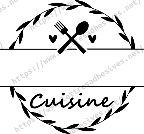 Sticker cuisine texte cœur