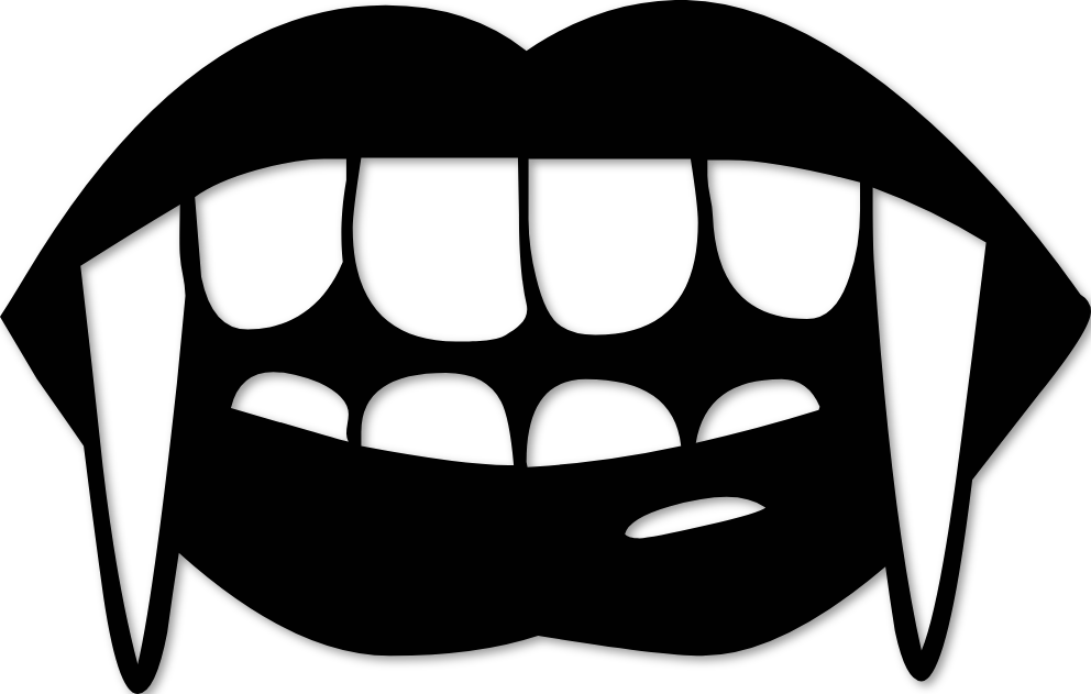 Sticker dents de vampire