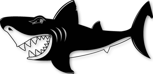 Sticker dessin requin