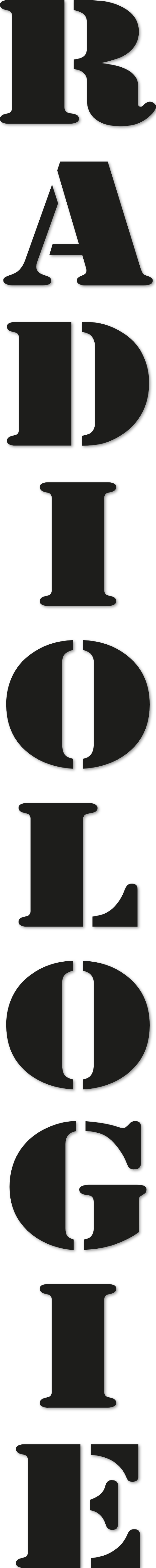 Sticker vertical texte radiologie