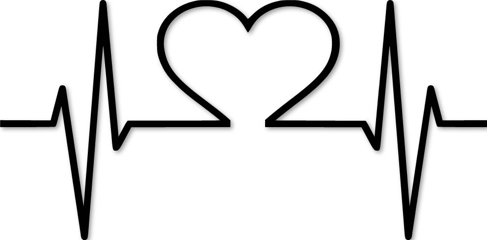 Sticker électrocardiogramme cœur