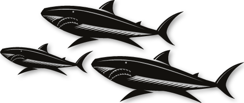 Sticker famille Requins