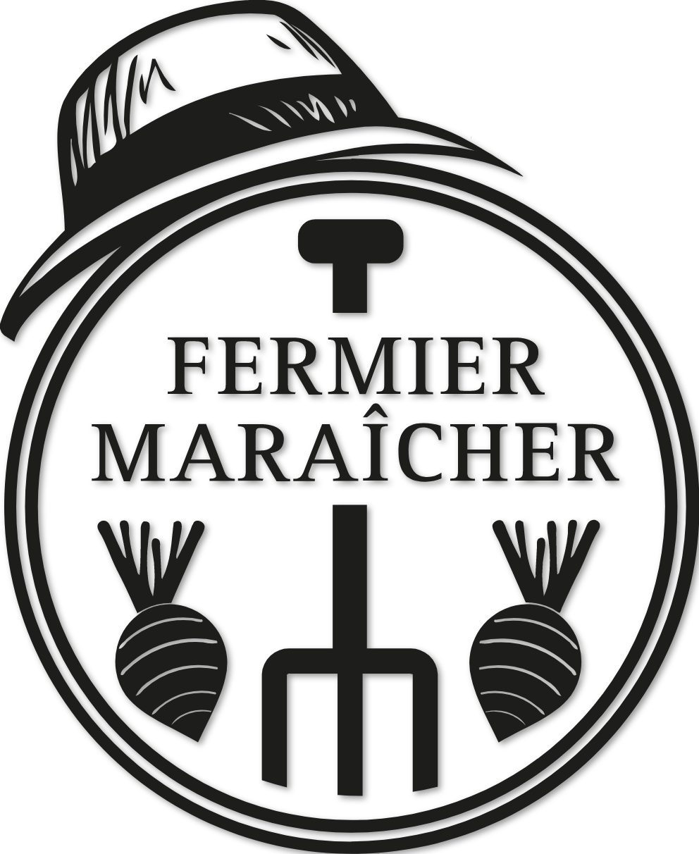 Sticker fermier maraîcher fourche
