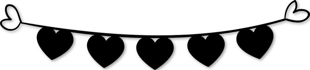 Sticker ficelle coeurs