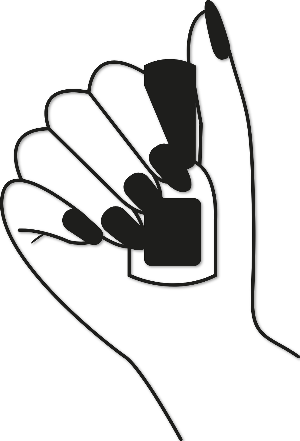 Sticker Flacon en Main