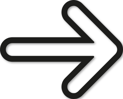 Sticker flèche droite contour