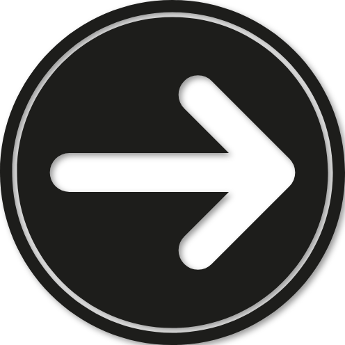 Sticker flèche rond plein