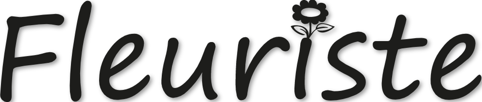 Sticker texte fleuriste design