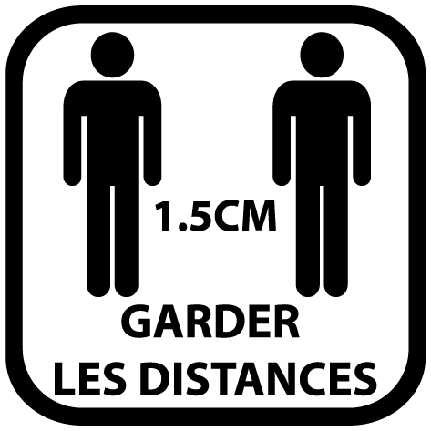 Sticker garder les distances 1.5m