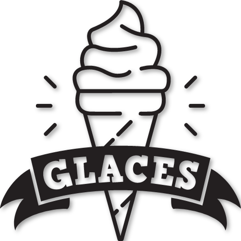 Sticker glaces