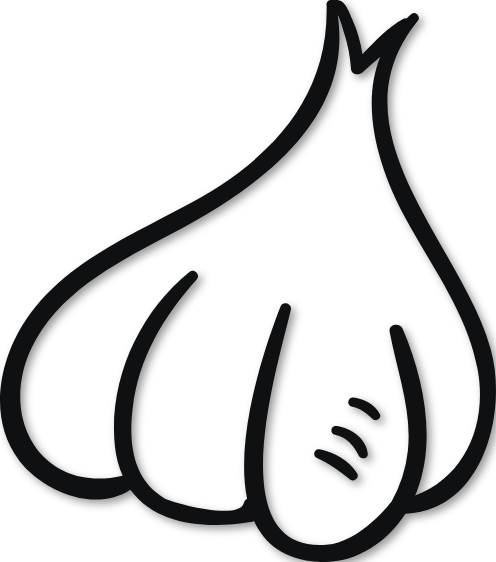 Sticker gousse d'ail bio