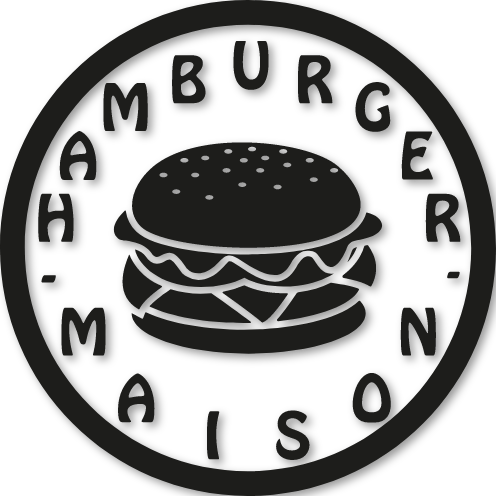 Sticker hamburger maison rond