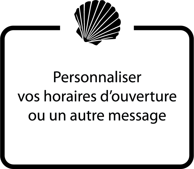 Sticker cadre horaires coquillage
