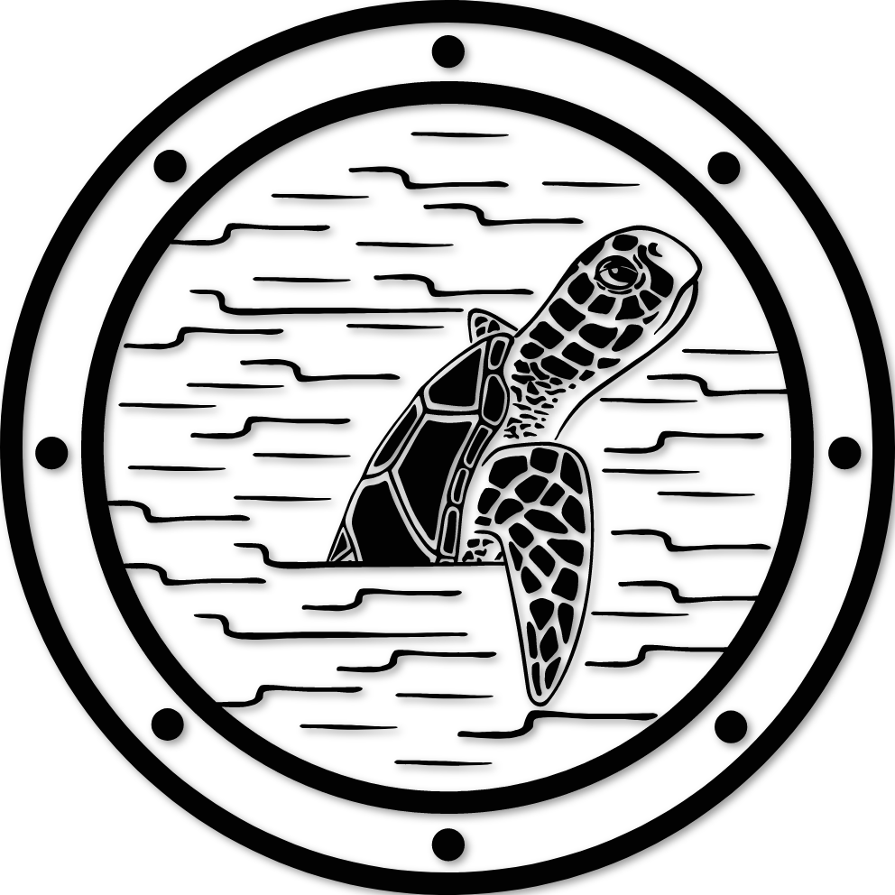 Sticker hublot tortue