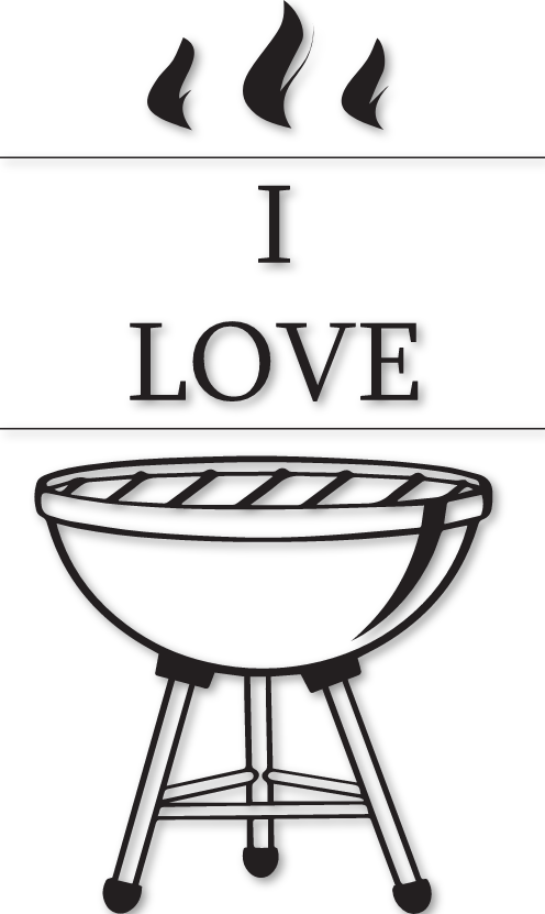 Sticker I LOVE barbecue