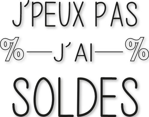 Sticker je peux pas j'ai soldes