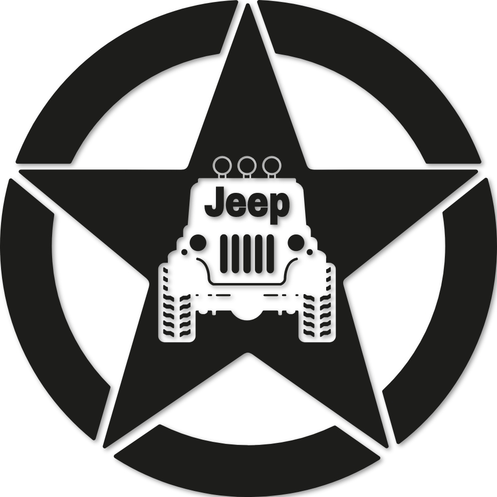 Stickers jeep armée