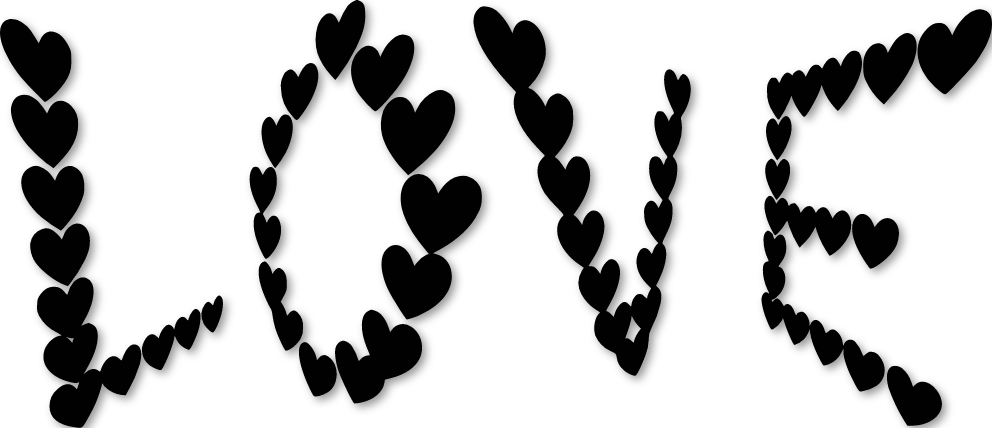 Sticker lettres love