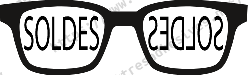 Sticker lunettes soldes