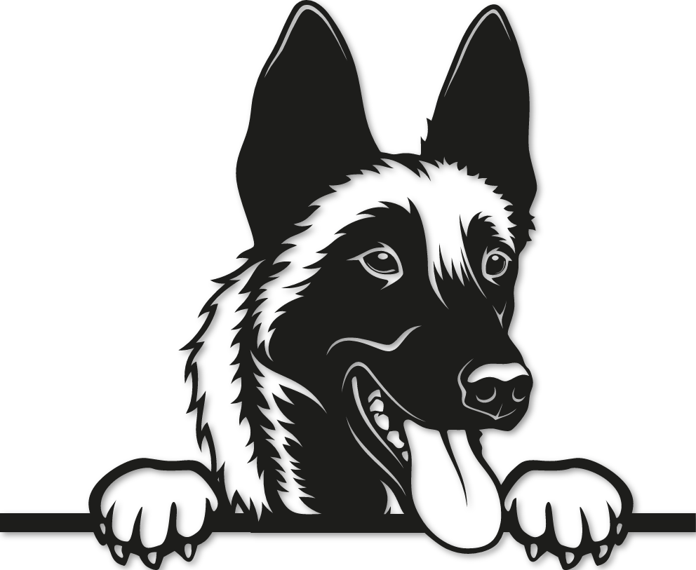 Sticker Malinois personnalisable