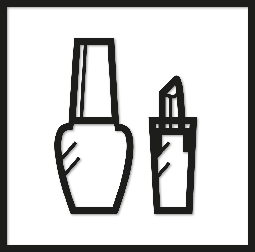 Sticker maquillage entourage carré