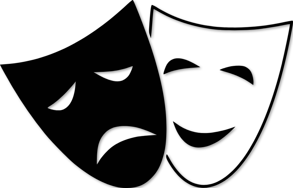 Sticker masques comédie