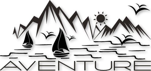 Sticker mer montagne bateaux - Droit