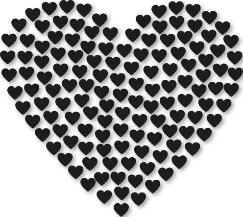 Sticker mille coeurs