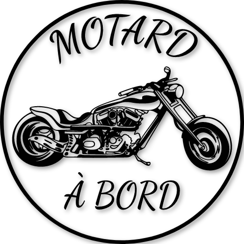 Sticker motard à bord