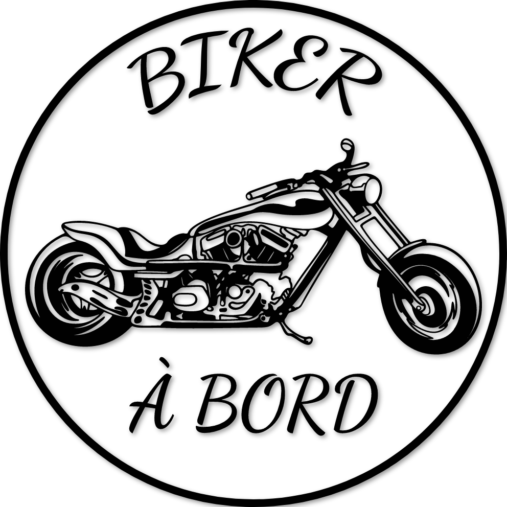 Sticker biker à bord