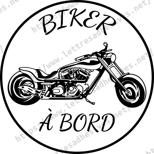 Sticker biker à bord