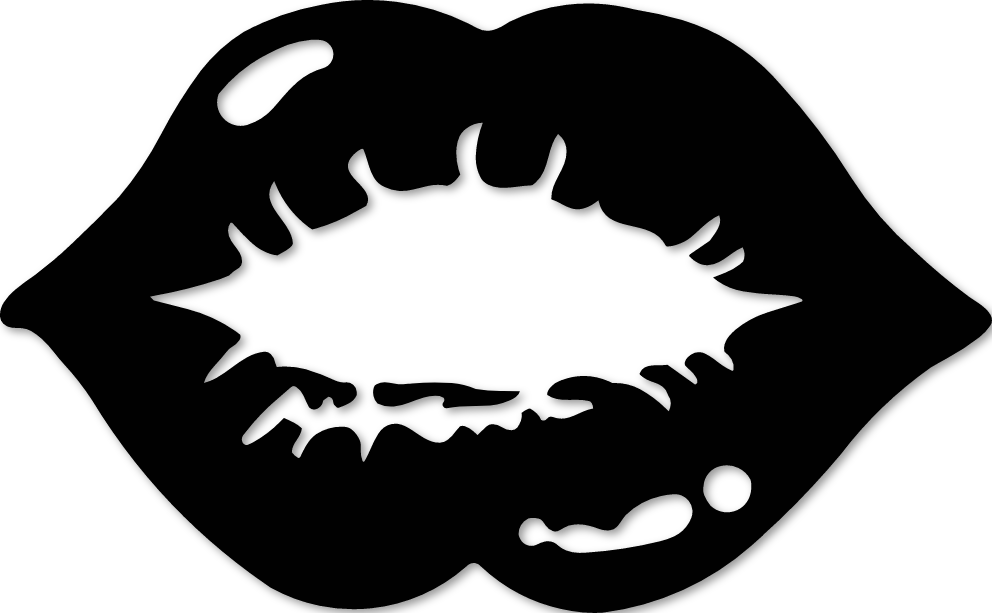 Sticker mural lèvres pulpeuses