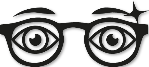 Sticker œil lunettes