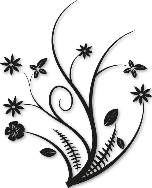 Sticker ornement floral