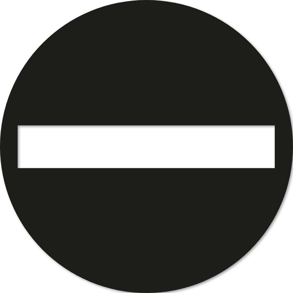 Sticker panneau sens interdit