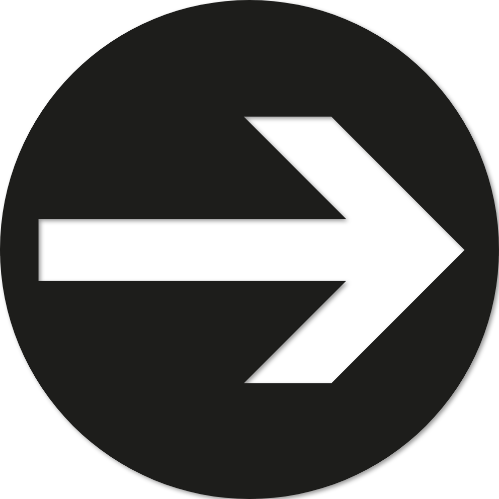 Sticker panneau sens obligatoire