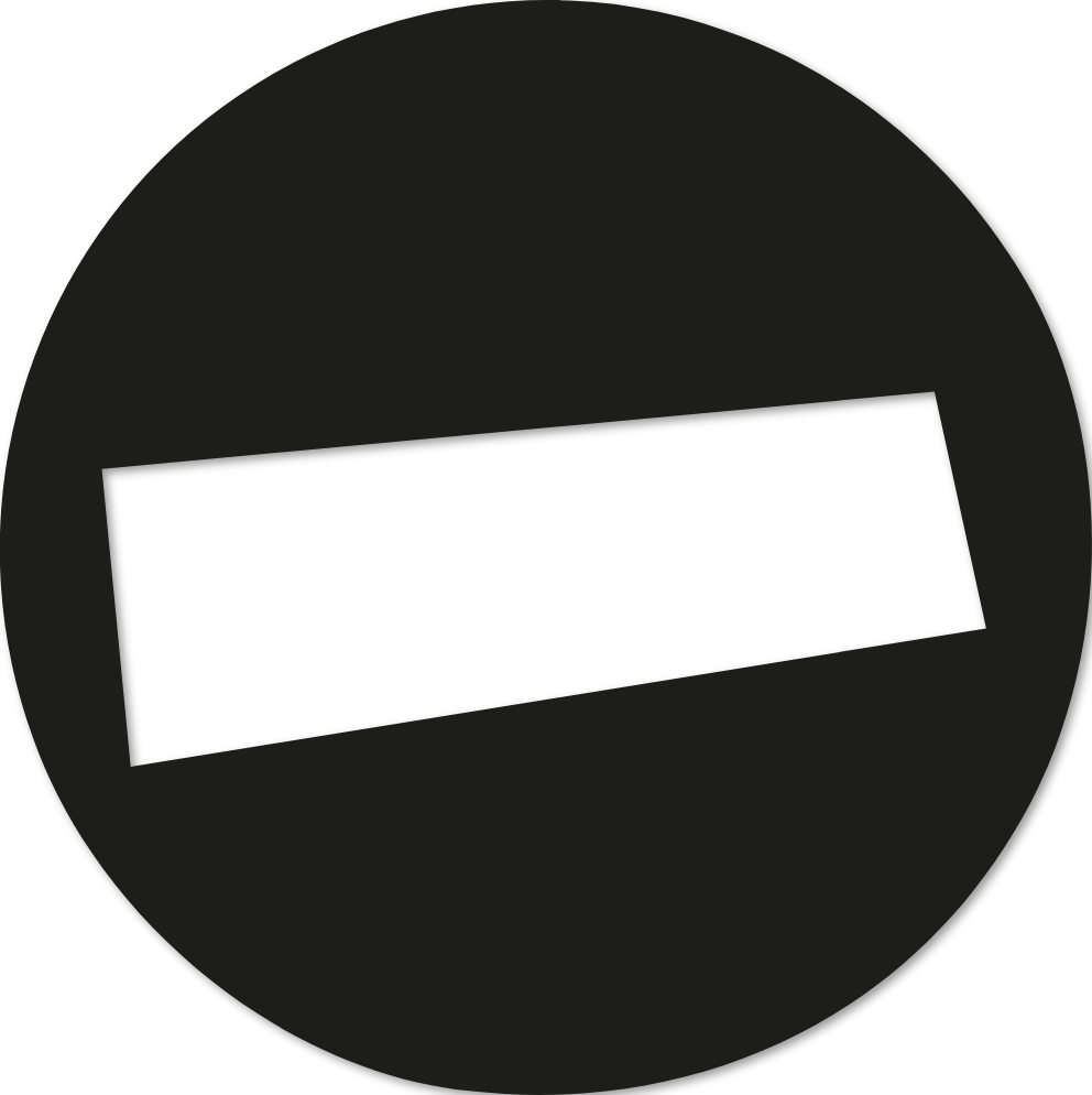 Sticker panneau sens interdit fantaisie