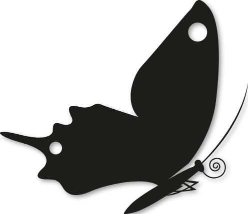 Stickers papillon flambé