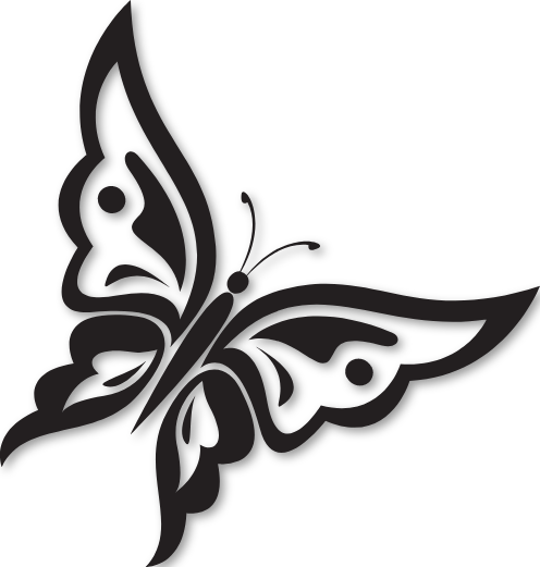 Stickers papillon porte queue