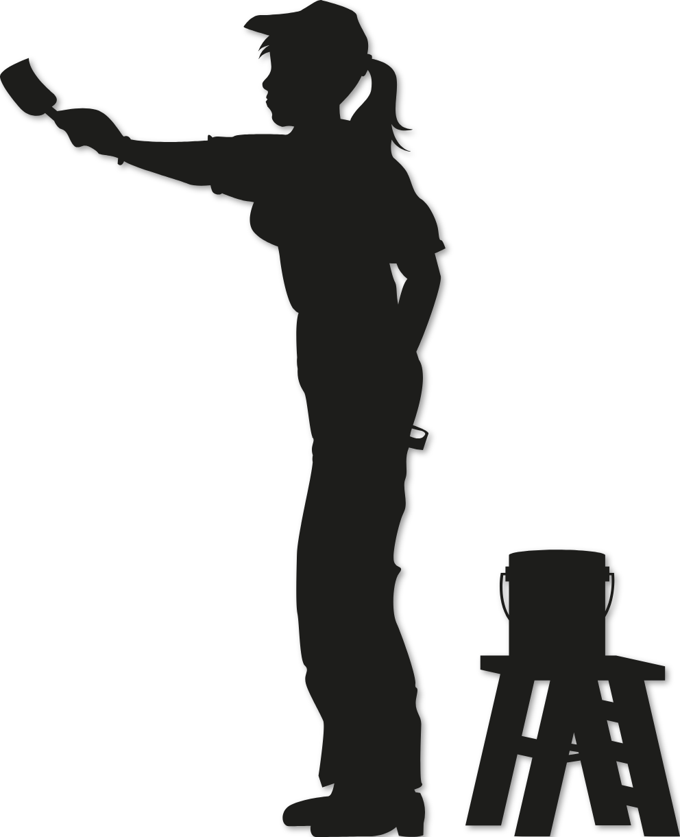 Sticker peintre Femme