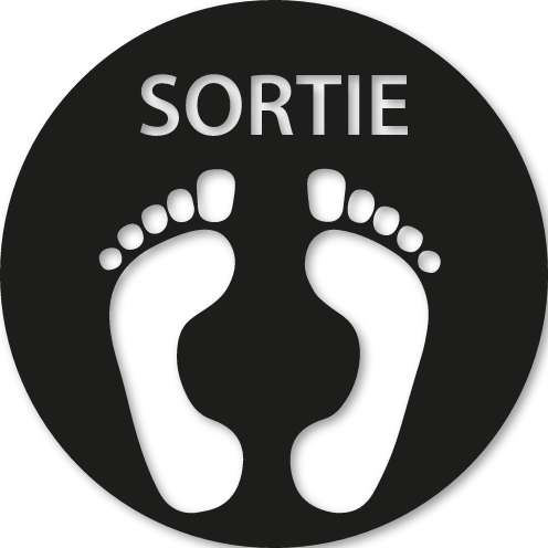 Sticker pieds sortie