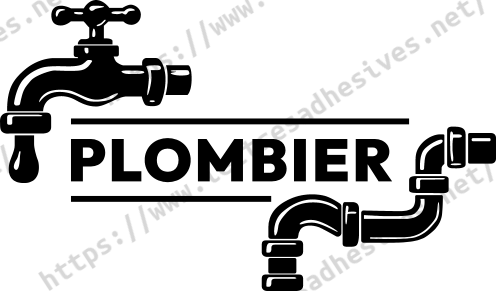 Sticker Plombier Robinet & Tuyauterie