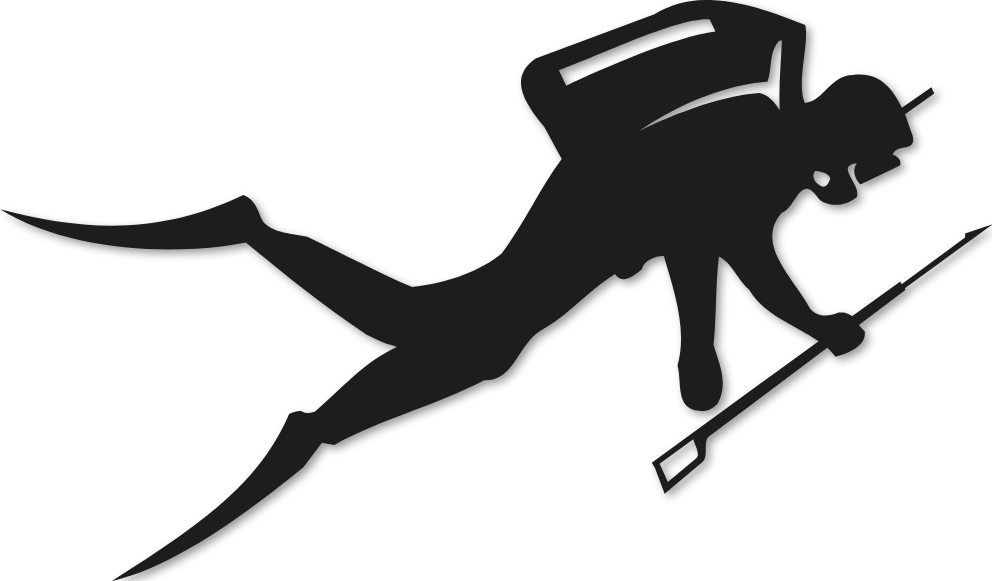 Sticker plongeur harpon