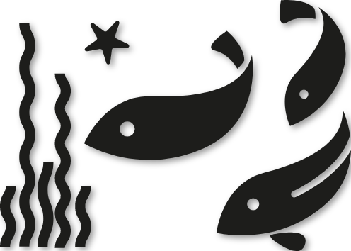 Sticker banc de poissons
