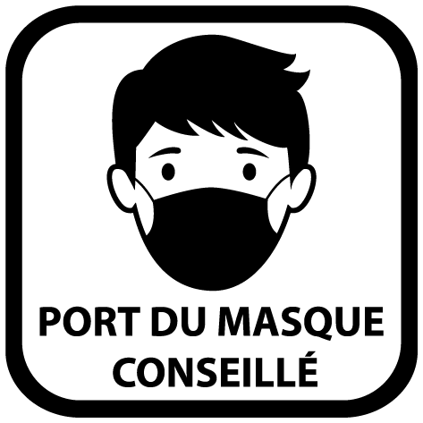 Sticker port du masque conseillé