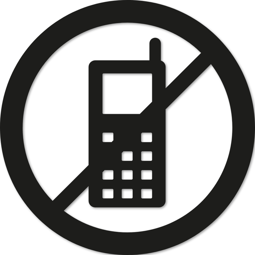 Sticker portable interdit