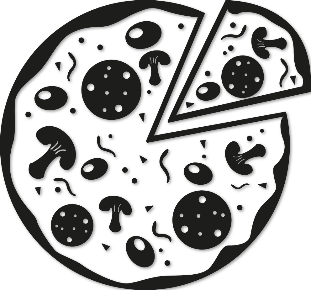 Sticker portion de pizza