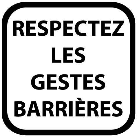 Sticker respecter les gestes barrières