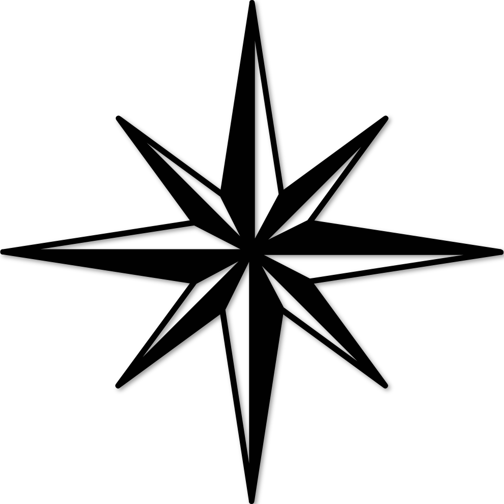 Sticker rose des vents 8 directions