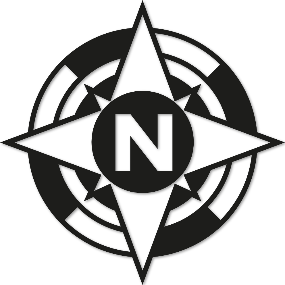 Sticker rose des vents nord